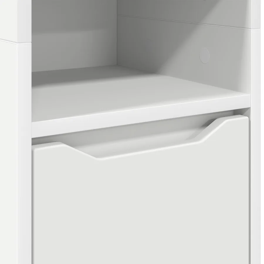 Cabinet de salle de bain avec étagère Blanc 30,5 x 30 x 195 cm - 10
