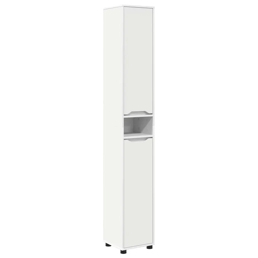 Cabinet de salle de bain avec étagère Blanc 30,5 x 30 x 195 cm - 2