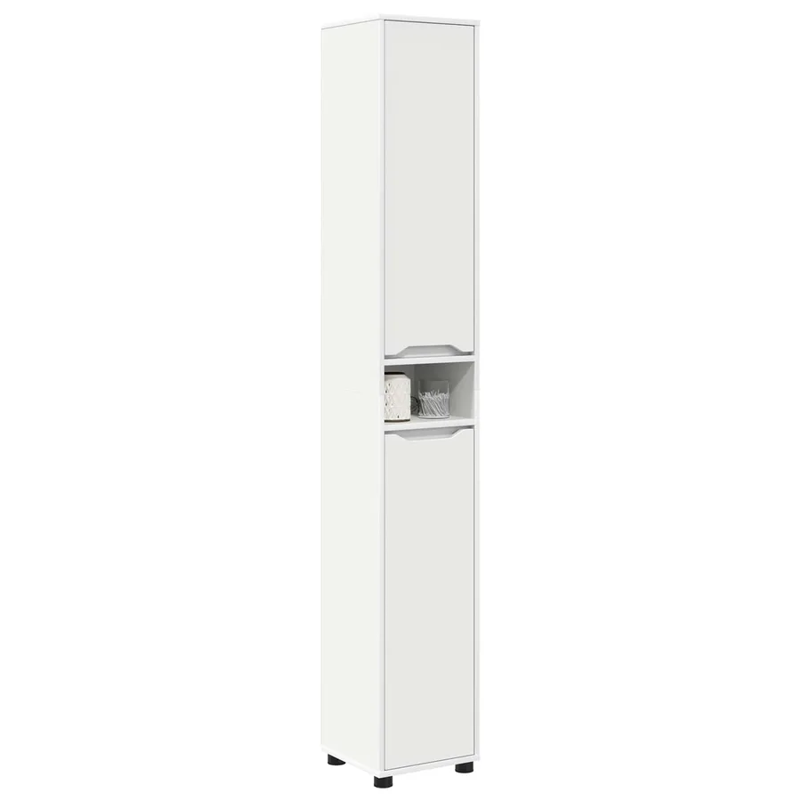 Cabinet de salle de bain avec étagère Blanc 30,5 x 30 x 195 cm - 3