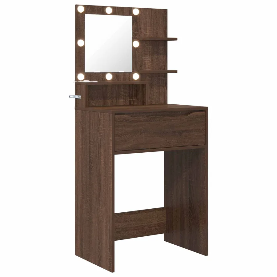 Tables de maquillage pour chambre Chêne brun 80 x 39,6 x 135 cm - 2