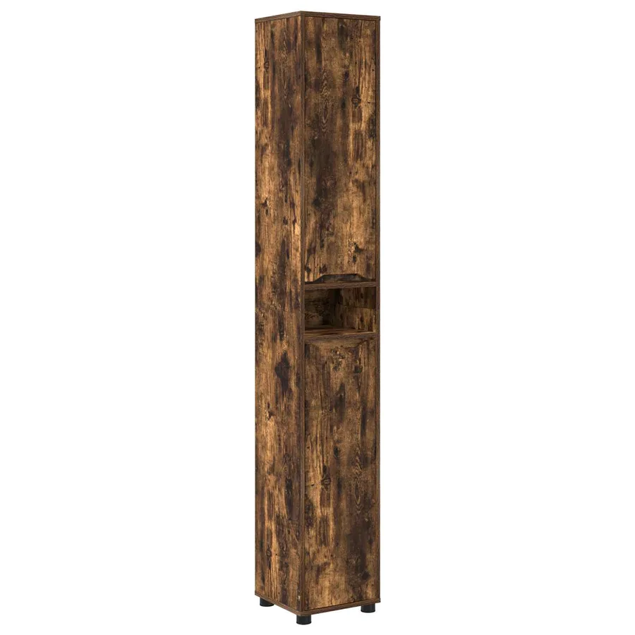 Cabinet de salle de bain Chêne fumé 30,5 x 30 x 195 cm - 2