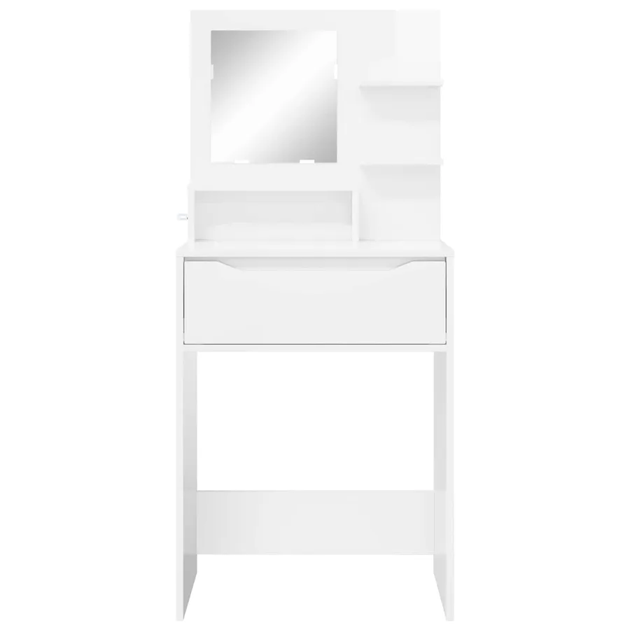 Tables de maquillage pour chambre avec tiroir Blanc brillant - 6