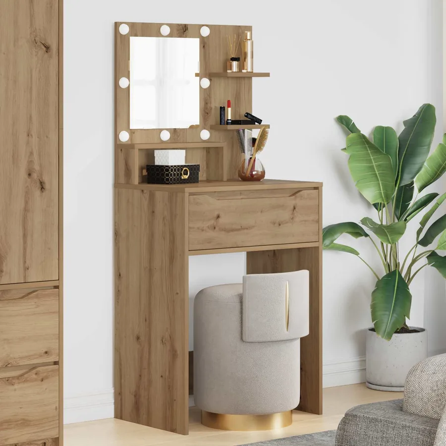 Tables de maquillage pour chambre avec tiroir Chêne artisanal