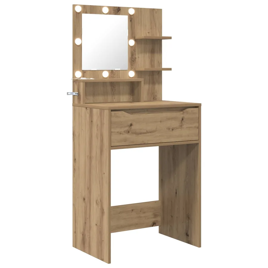 Tables de maquillage pour chambre avec tiroir Chêne artisanal - 2