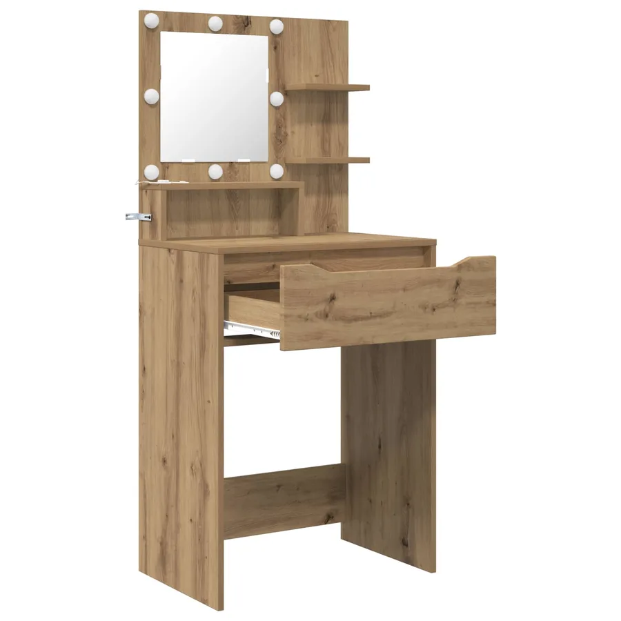 Tables de maquillage pour chambre avec tiroir Chêne artisanal - 5