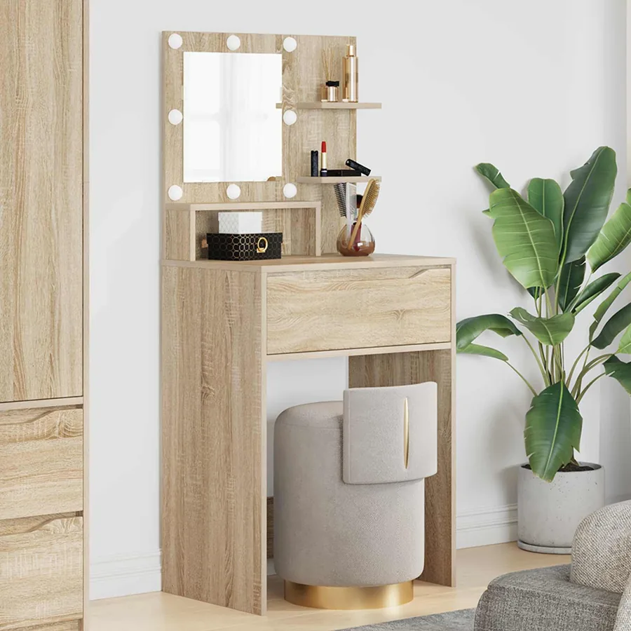 Tables de maquillage pour chambre avec tiroir Chêne Sonoma