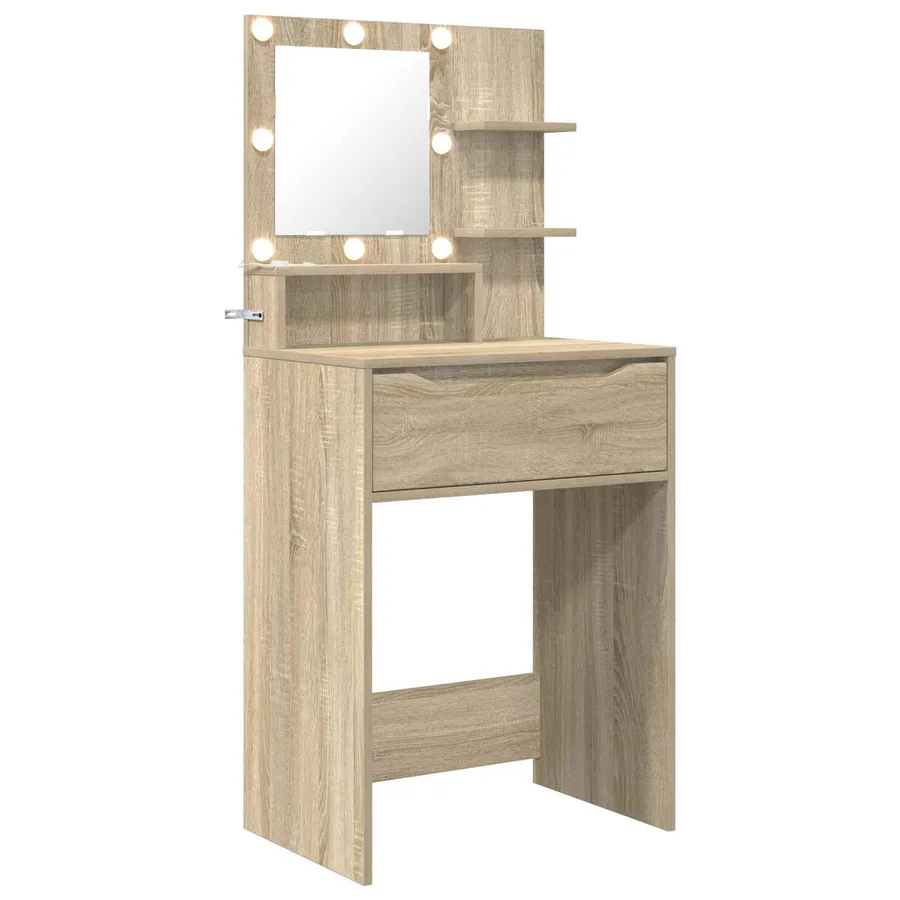 Tables de maquillage pour chambre avec tiroir Chêne Sonoma - 2