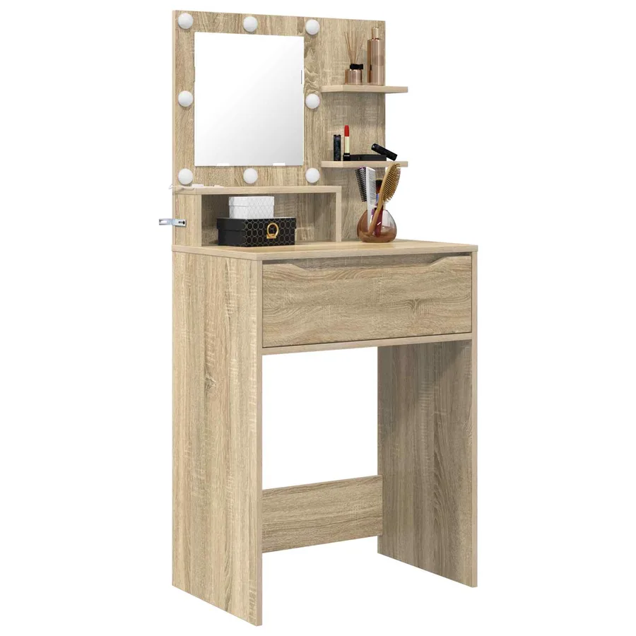Tables de maquillage pour chambre avec tiroir Chêne Sonoma - 3