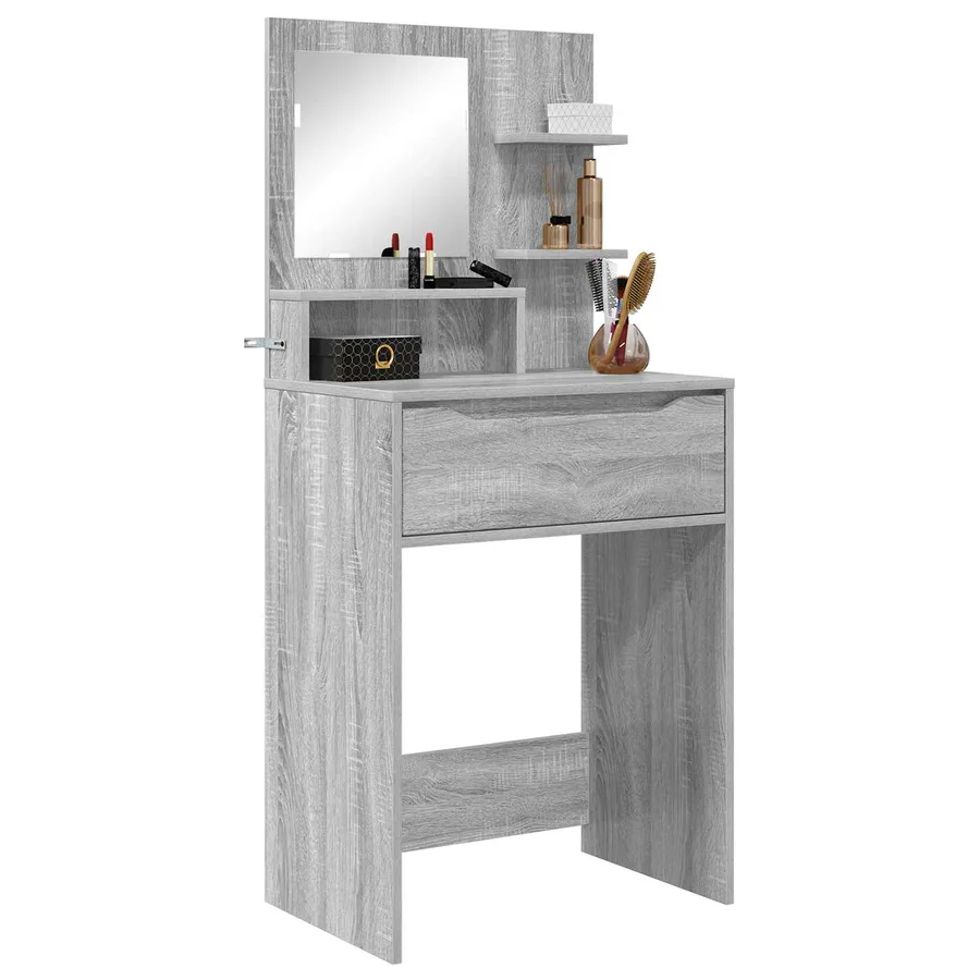 Tables de maquillage pour chambre avec tiroir Gris Sonoma - 3
