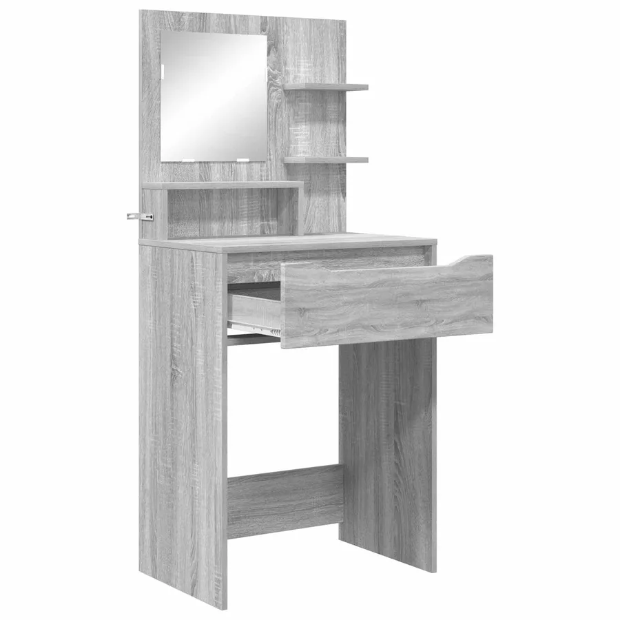 Tables de maquillage pour chambre avec tiroir Gris Sonoma - 5