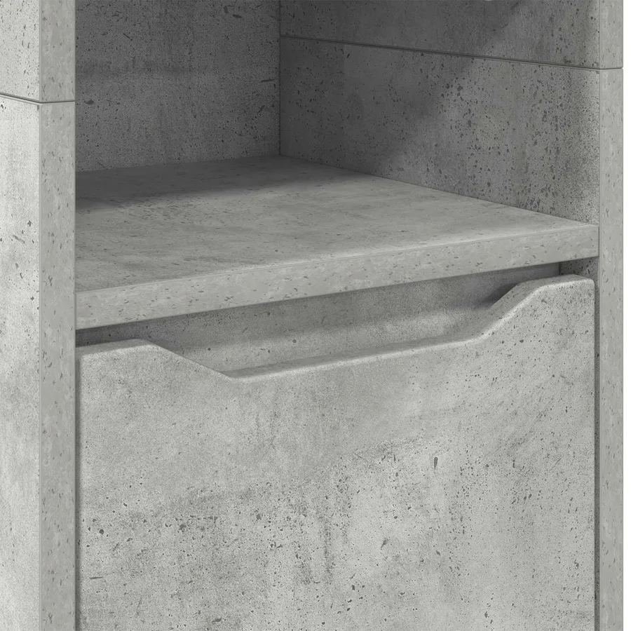Cabinet de salle de bain Gris béton 30,5 x 30 x 195 cm - 10