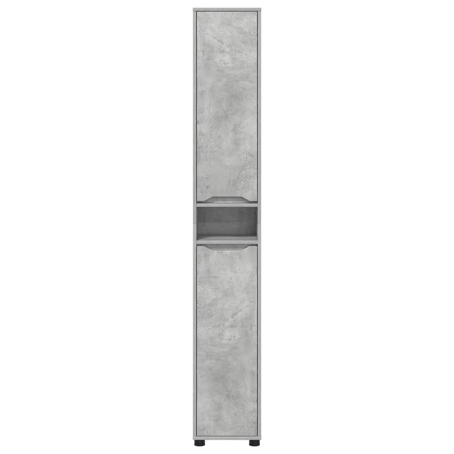Cabinet de salle de bain Gris béton 30,5 x 30 x 195 cm - 6