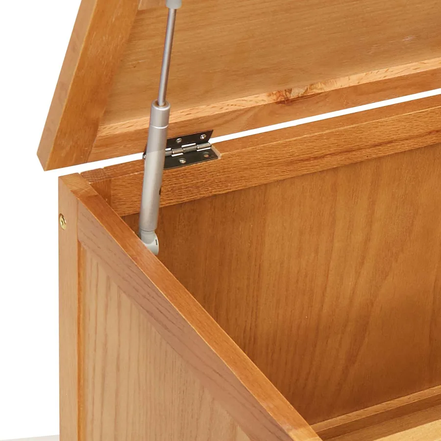 Boîte de rangement 90 x 45 x 45 cm Bois de chêne massif - 10
