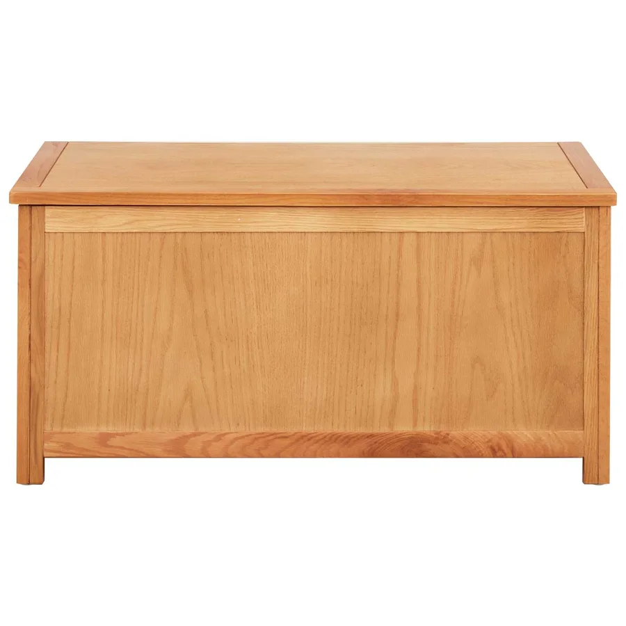 Boîte de rangement 90 x 45 x 45 cm Bois de chêne massif - 5