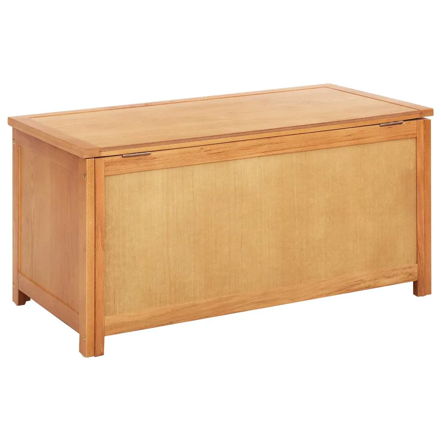 Boîte de rangement 90 x 45 x 45 cm Bois de chêne massif - 7