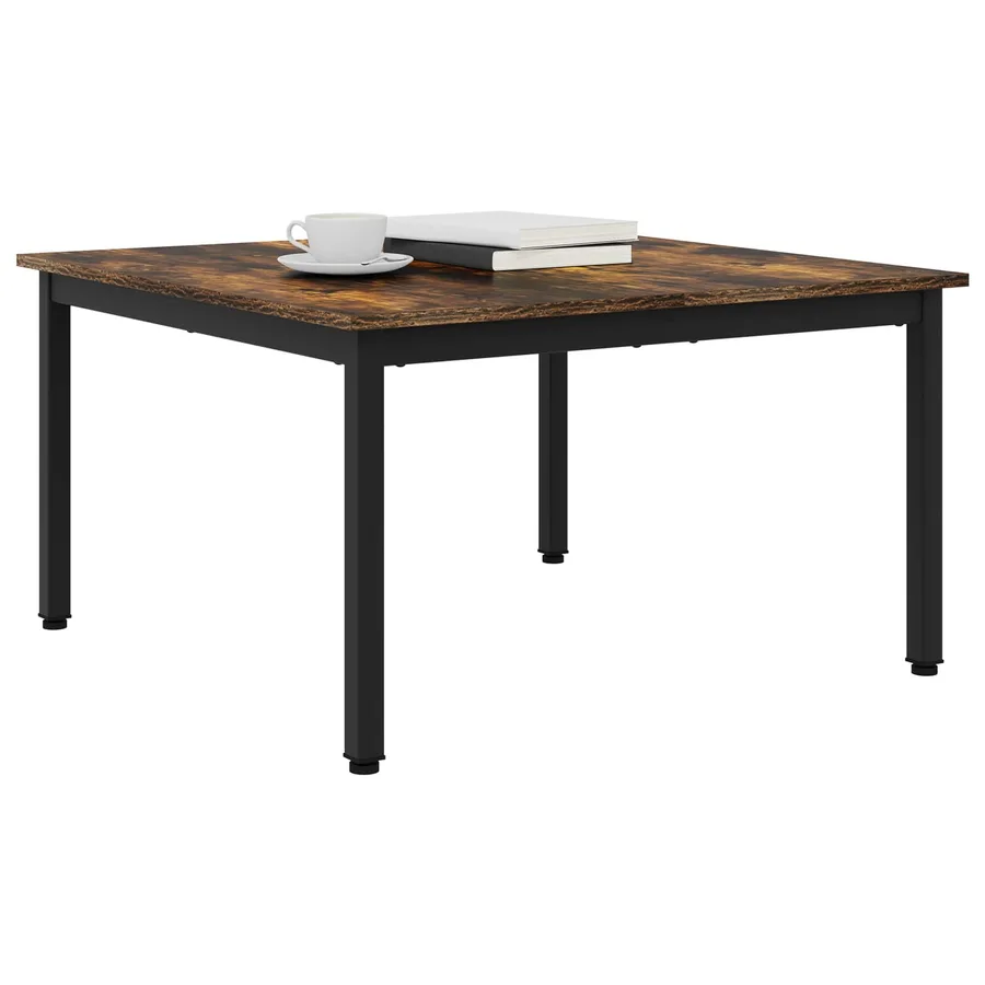 Table basse Chêne Fumé 80 x 80 x 45 cm Bois d'ingénierie - 3