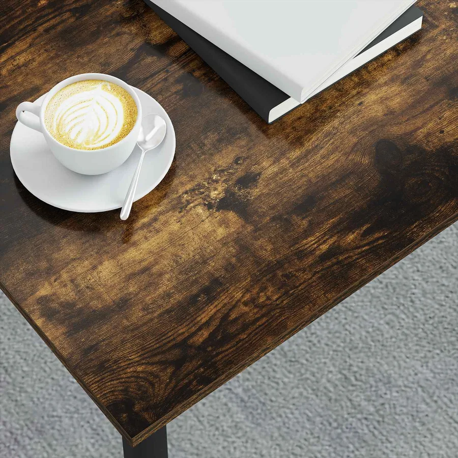 Table basse Chêne Fumé 80 x 80 x 45 cm Bois d'ingénierie - 4