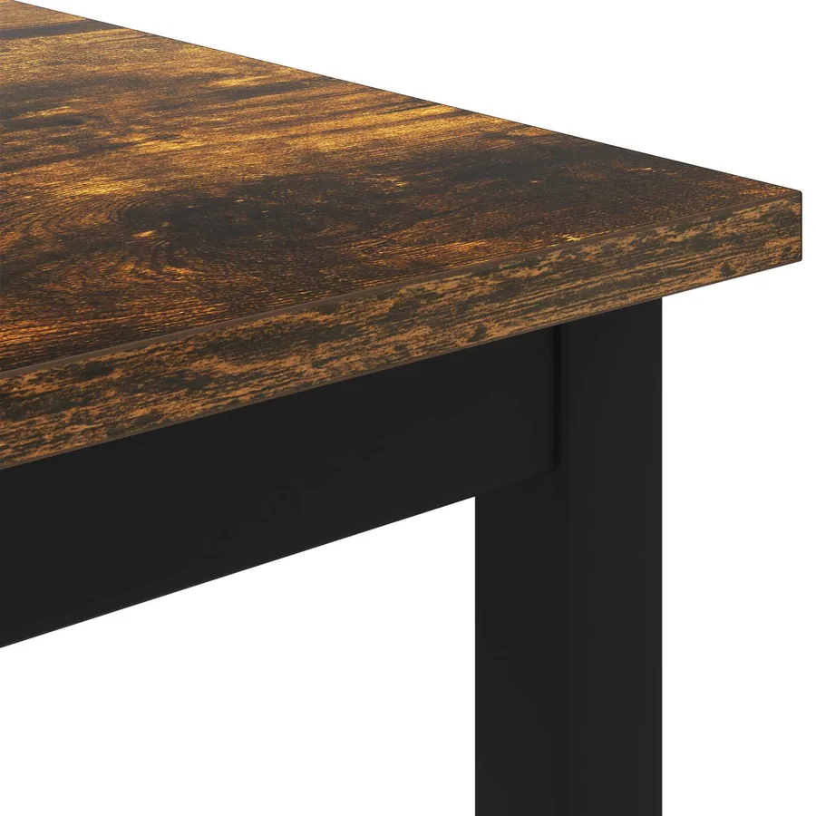 Table basse Chêne Fumé 80 x 80 x 45 cm Bois d'ingénierie - 7