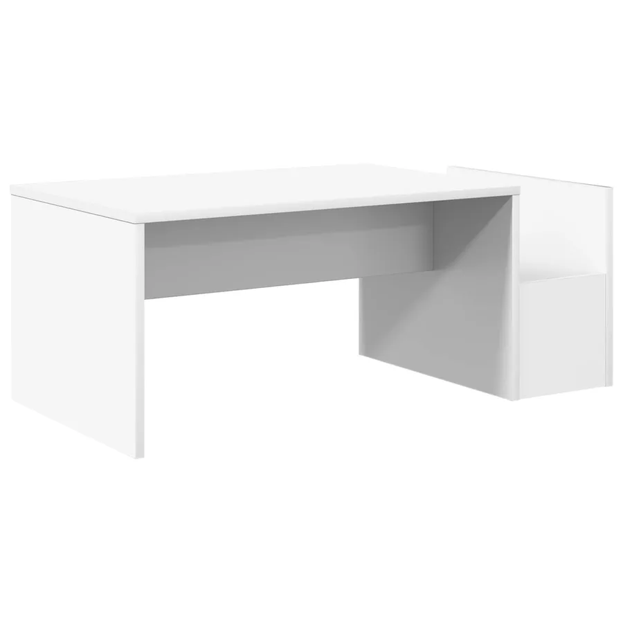 Table basse Blanc 90 x 45 x 35 cm Bois d'ingénierie - 7