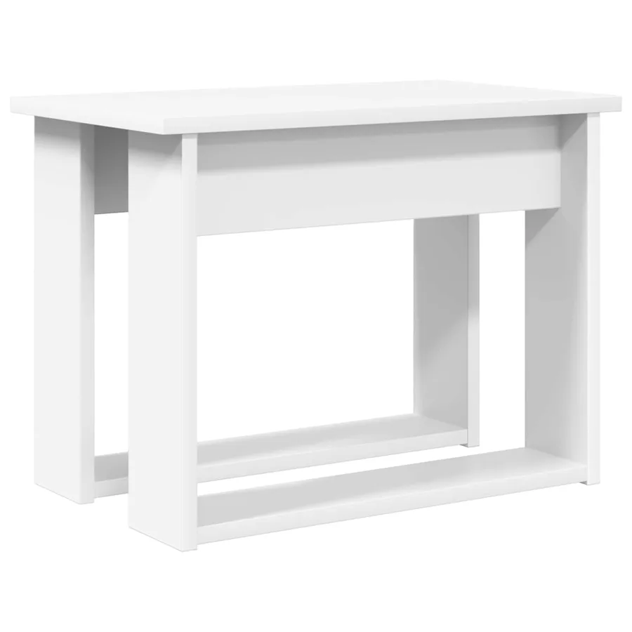 Ensemble de tables basses 2 pcs Blanc Bois d'ingénierie - 7