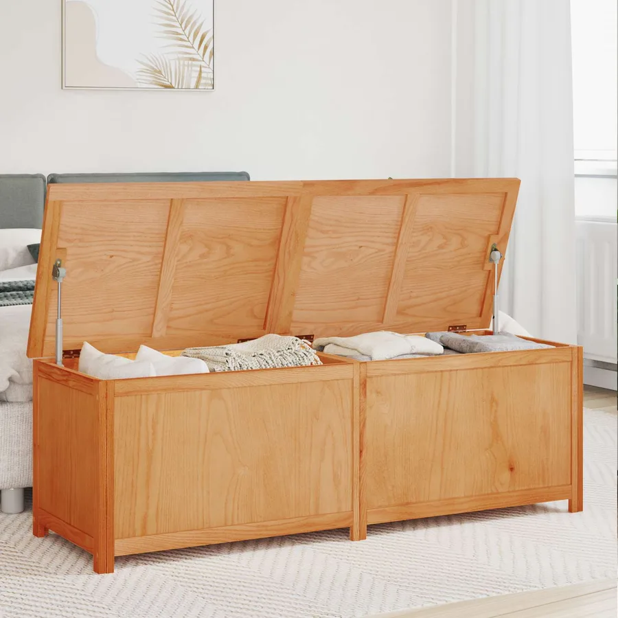 Boîte de rangement 150 x 45 x 45 cm Bois de chêne massif - 3