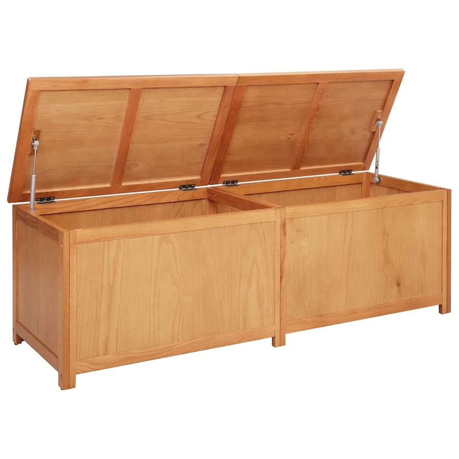 Boîte de rangement 150 x 45 x 45 cm Bois de chêne massif - 4