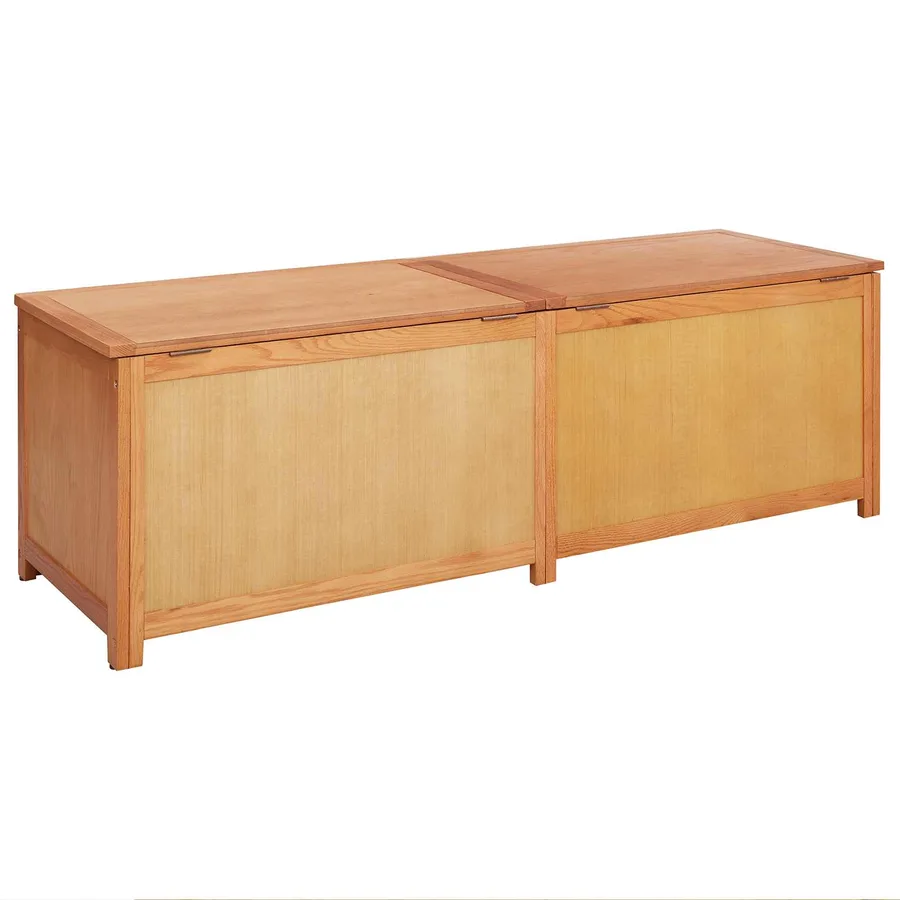 Boîte de rangement 150 x 45 x 45 cm Bois de chêne massif - 7
