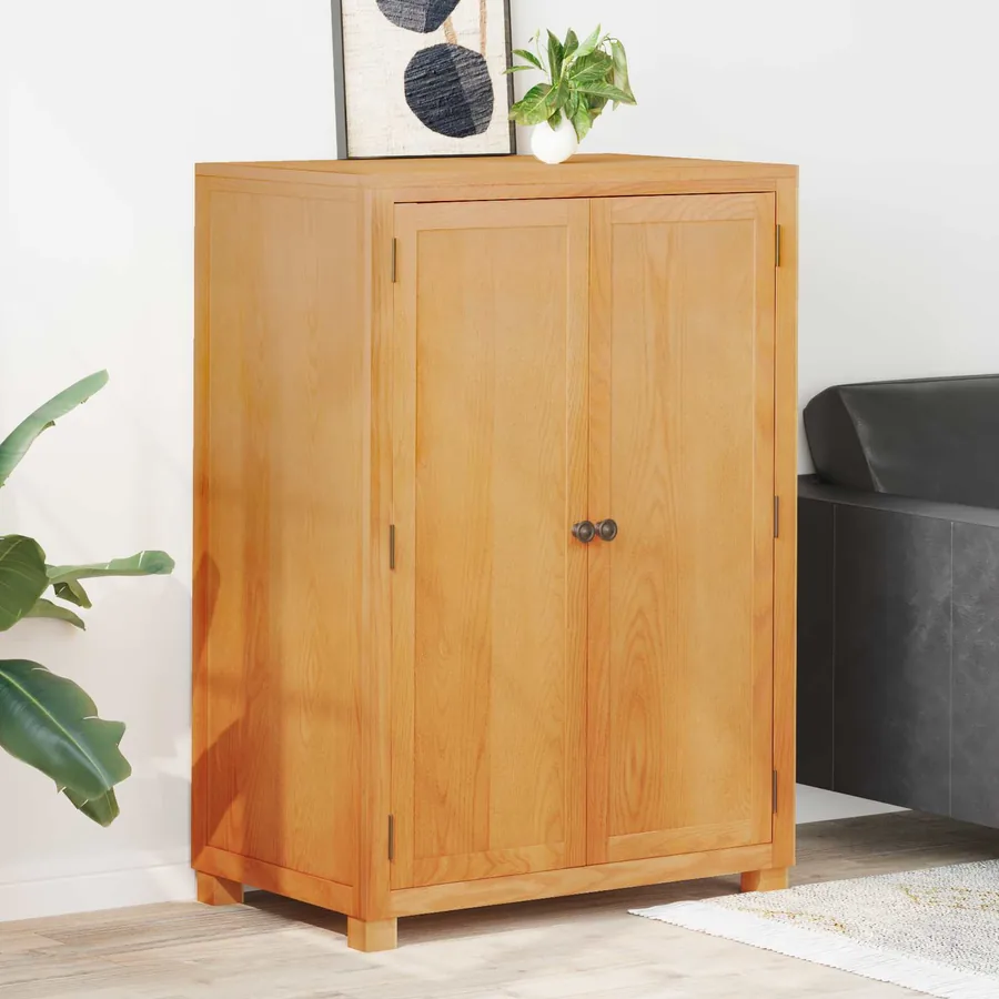 Armoire avec porte Marron 80 x 50 x 115 cm Bois de chêne massif