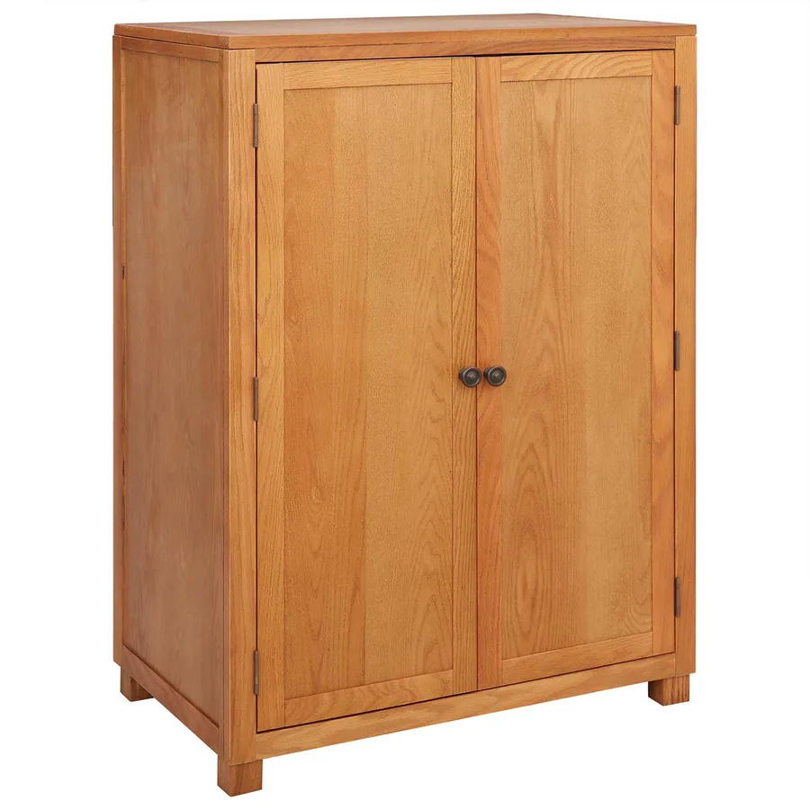 Armoire avec porte Marron 80 x 50 x 115 cm Bois de chêne massif - 2