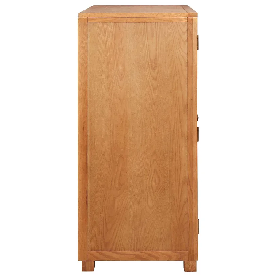 Armoire avec porte Marron 80 x 50 x 115 cm Bois de chêne massif - 5