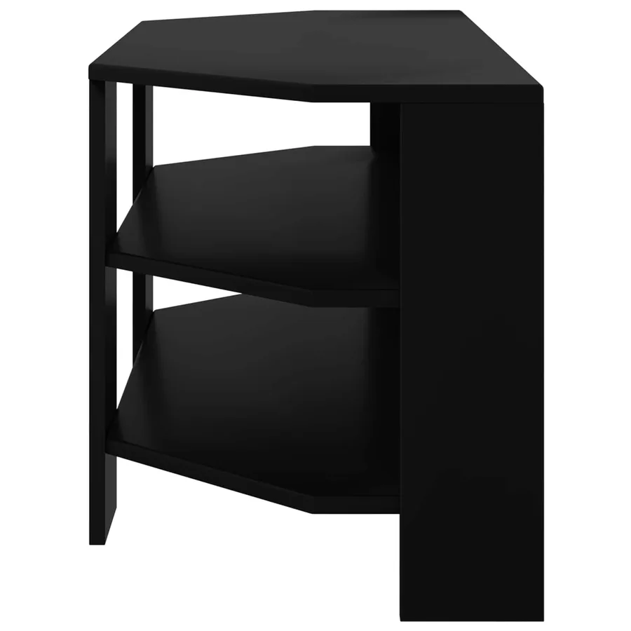 MeubleTVd'Angle Noir 102x40,5x45cm Bois d'ingénierie - 6