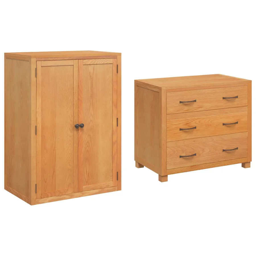Ensemble de meubles de rangement 2 pc Marron 80 x 50 x 180 cm - 5