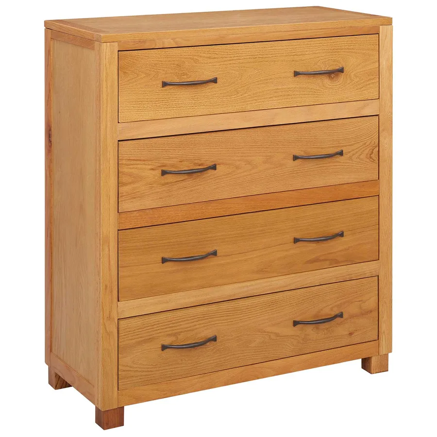 Armoire avec tiroir Marron 80 x 35 x 95 cm Bois de chêne massif - 2