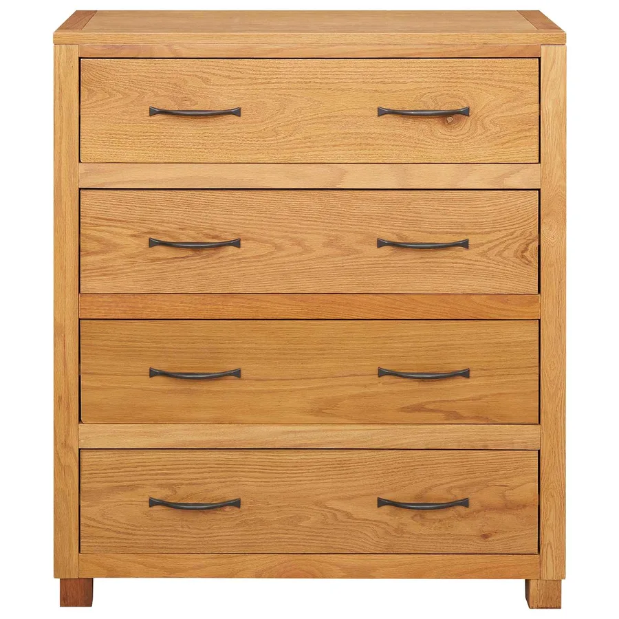 Armoire avec tiroir Marron 80 x 35 x 95 cm Bois de chêne massif - 4