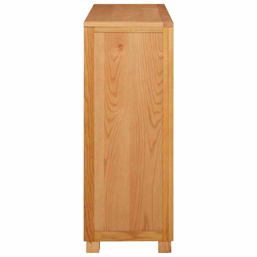 Armoire avec tiroir Marron 80 x 35 x 95 cm Bois de chêne massif - 5