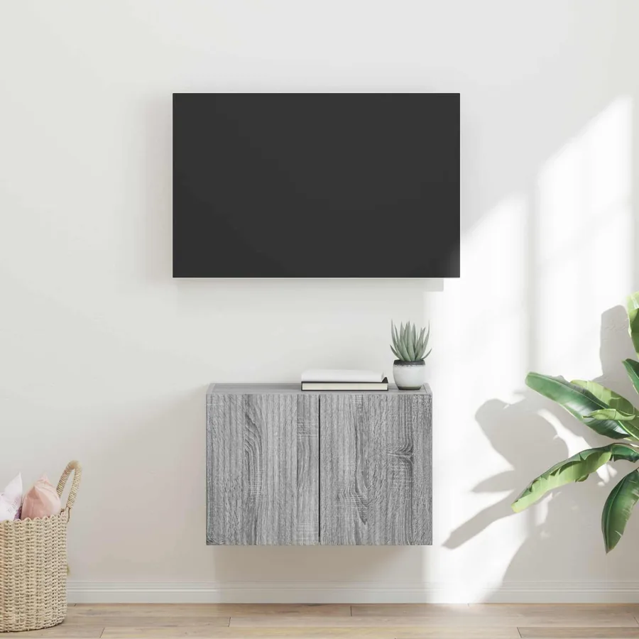 Meuble TV mural Gris Sonoma 59,5 x 31 x 40 cm Bois d'ingénierie