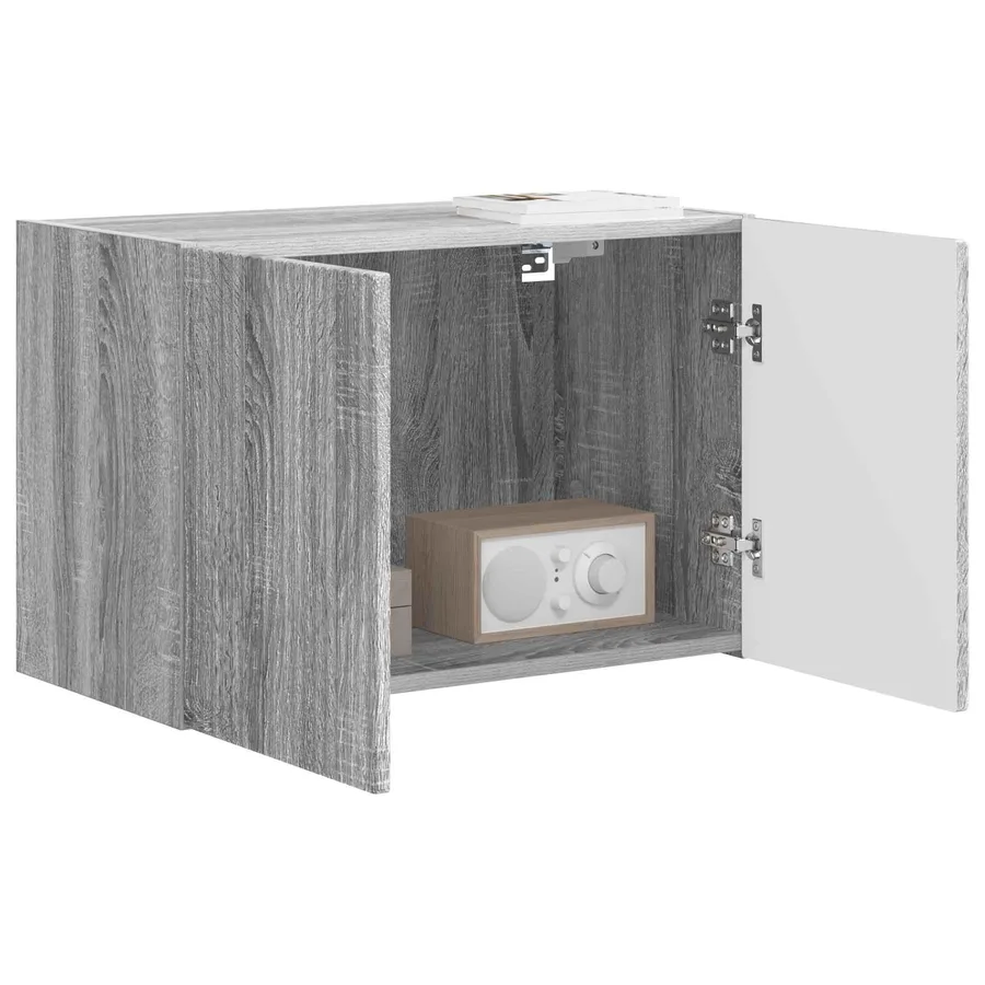 Meuble TV mural Gris Sonoma 59,5 x 31 x 40 cm Bois d'ingénierie - 3
