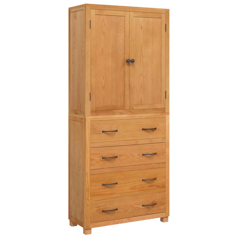 Ensemble de meubles de rangement 2 pc Naturel 80 x 35 x 185 cm - 2
