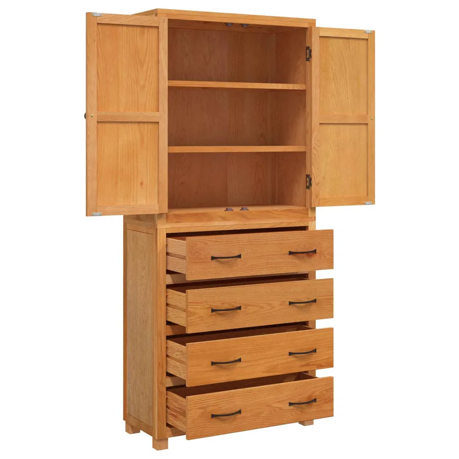 Ensemble de meubles de rangement 2 pc Naturel 80 x 35 x 185 cm - 6