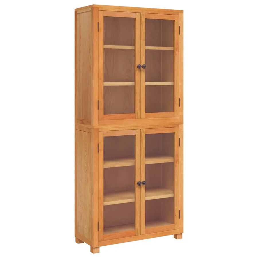 Ensemble de meubles de rangement 2 pc Naturel 80 x 35 x 185 cm - 2