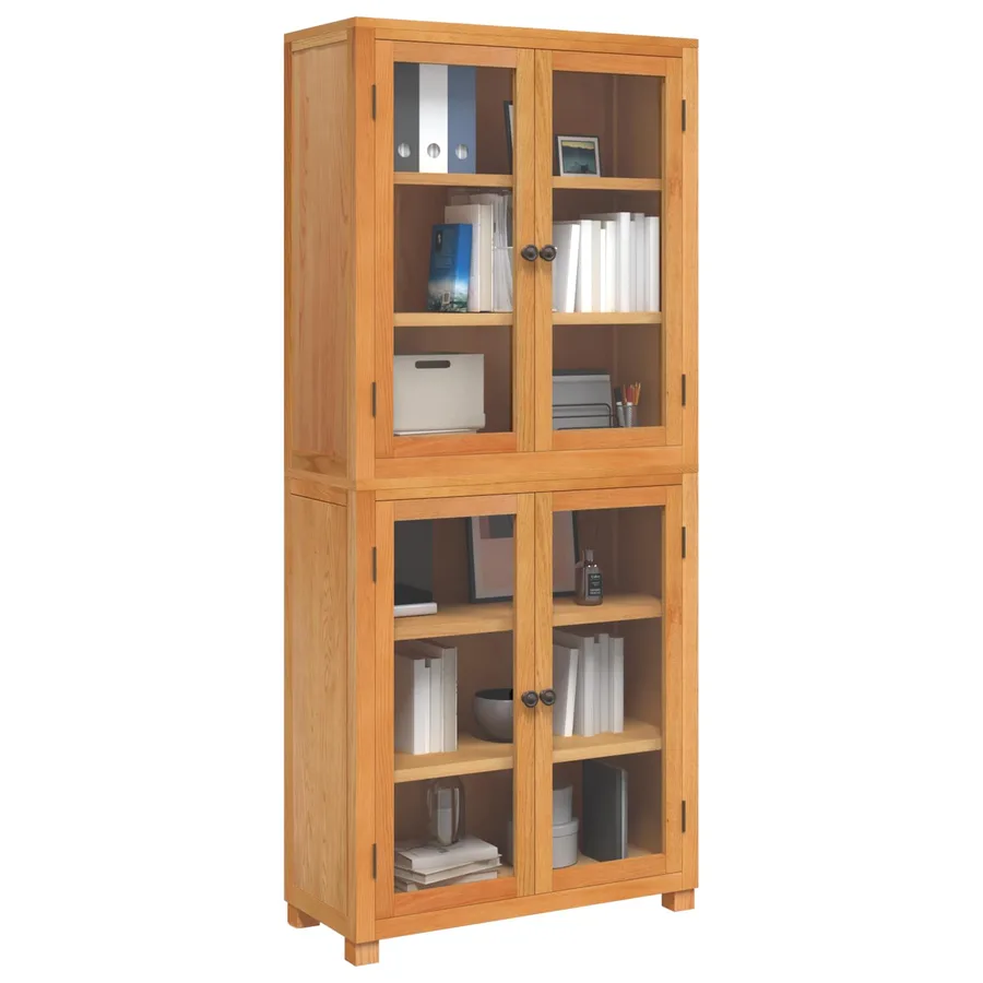 Ensemble de meubles de rangement 2 pc Naturel 80 x 35 x 185 cm - 3