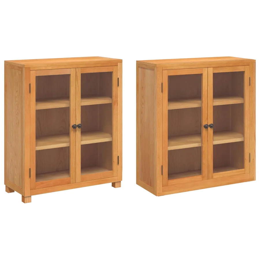 Ensemble de meubles de rangement 2 pc Naturel 80 x 35 x 185 cm - 4