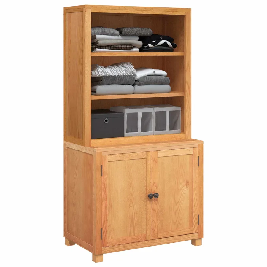 Ensemble de meubles de rangement 2 pc Marron 80 x 50 x 160 cm - 3