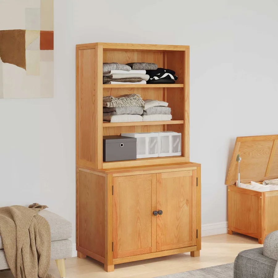 Ensemble de meubles de rangement 2 pc Marron 80 x 50 x 160 cm - 4