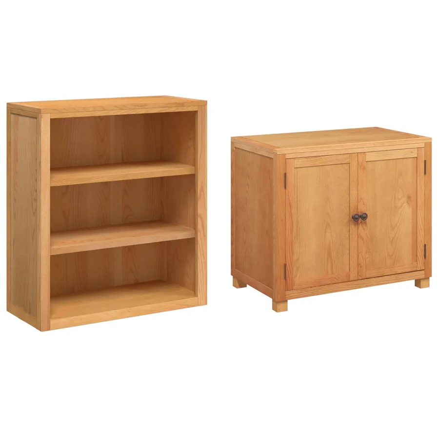 Ensemble de meubles de rangement 2 pc Marron 80 x 50 x 160 cm - 5