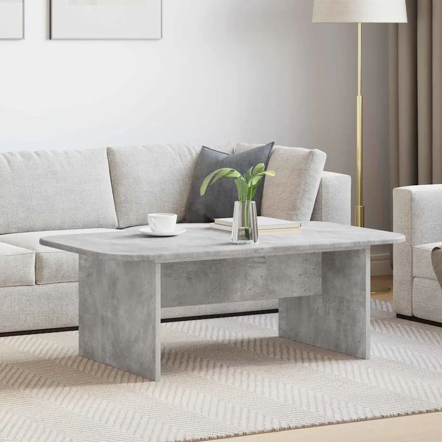 Table basse Gris béton 93 x 53 x 33 cm Bois d'ingénierie
