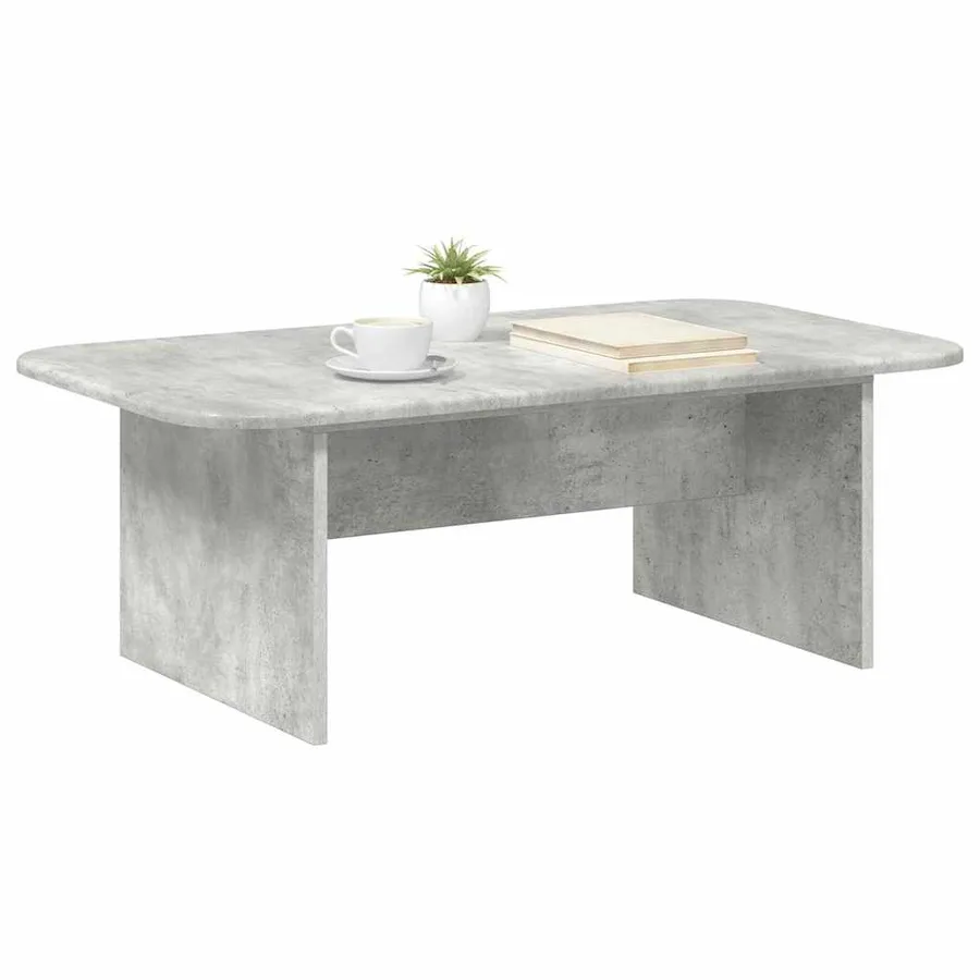 Table basse Gris béton 93 x 53 x 33 cm Bois d'ingénierie - 3
