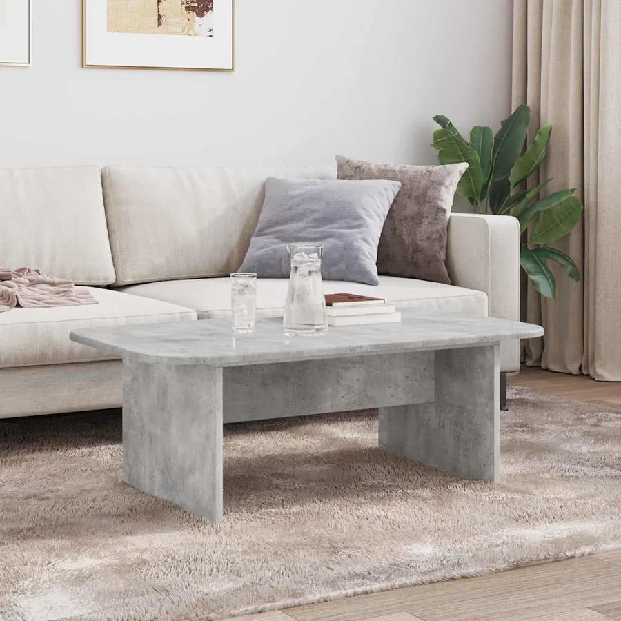 Table basse Gris béton 93 x 53 x 33 cm Bois d'ingénierie - 4