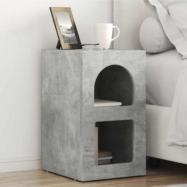 Table de chevet ELST Gris béton 29,5 x 33,5 x 50 cm