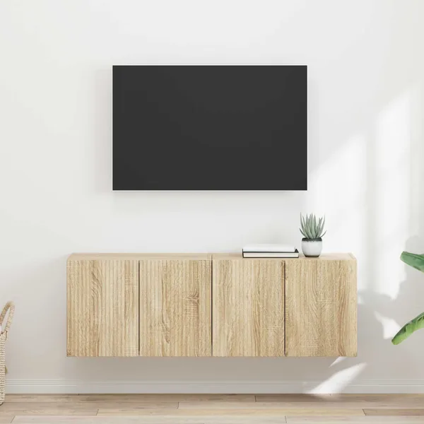 Meuble TV mural 2 pcs Chêne Sonoma 59,5 x 31 x 40 cm